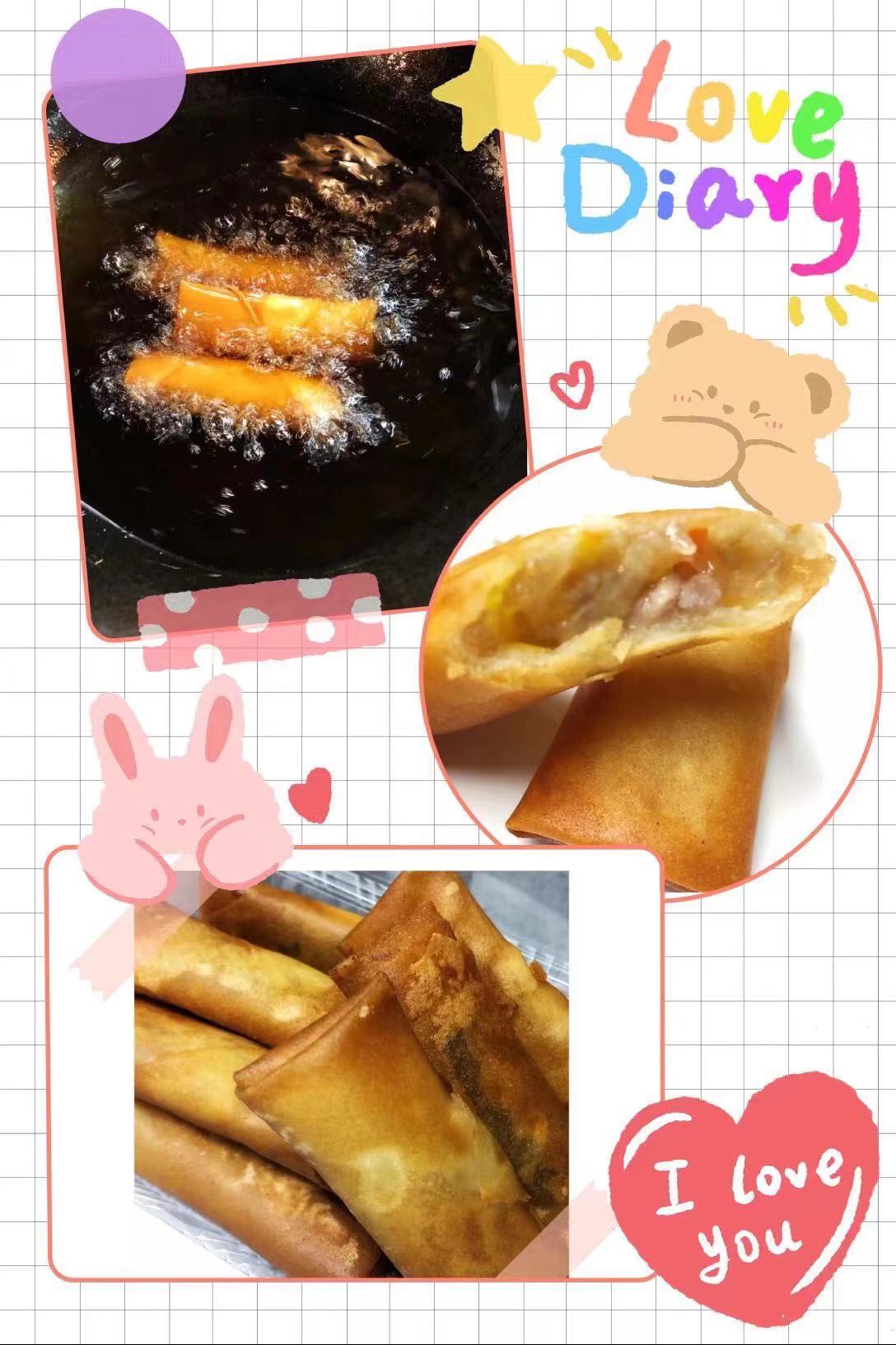 3つの絹の春巻き